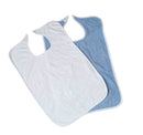 Terry Cloth Bibs, Blue, Velcro Closure