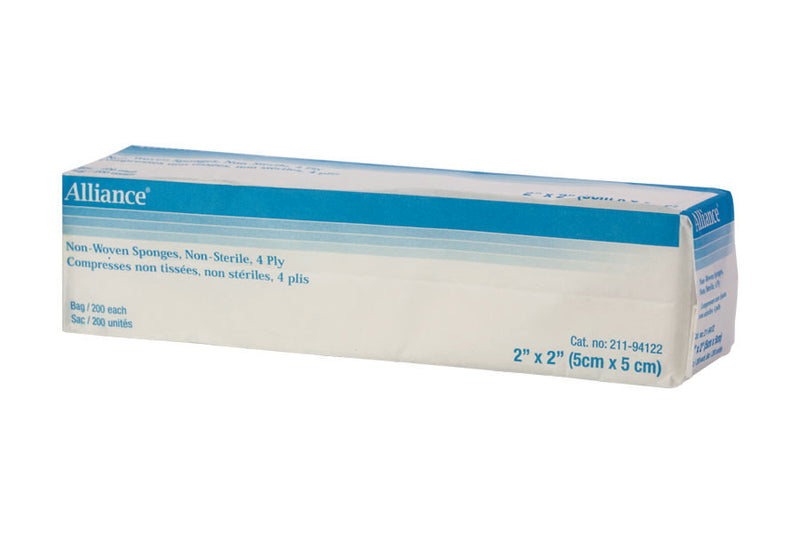Pk/200 Gauze Sponge Non-Woven Premium 50G Weight 4-Ply Non-Sterile 5Cm X 5Cm