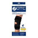 Ea/1 Otc Medium Neoprene Knee Stabilizer Wrap W/ Polycentric Hinged Bars Large (15-16)" Black Reversible Opens Flat W/ Upper & Lower Adjustable & Removable Hook & Loop Straps 4-Way Stretch Plush-Lined Latex-Free