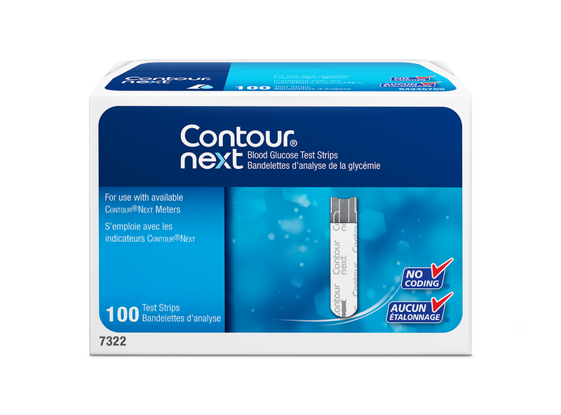 Contour® Next Blood Glucose Test Strip, 100 Strips