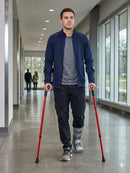 Ossenberg forearm crutches Classic open cuff with anatomic soft handle