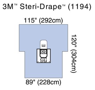 Bx/5 Steri-Drape Arthroscopy Sheet W/ Fluid Collection Pouch 320Cm X 226Cm Absorbent Impervious Fabric Dual Adjustable Aperture 2 Exit Port Tube & Cord Organizer Non-Returnable)