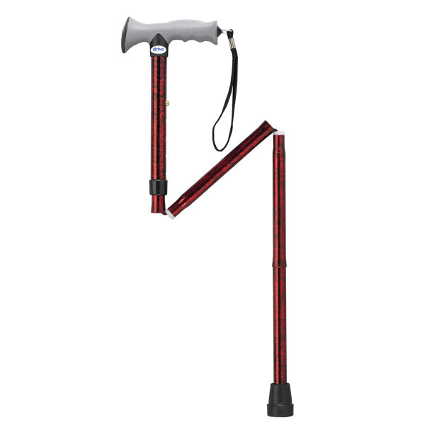 Canadian Riding Cane Aluminum Folding Canes with Gel Grip, Height Adjustable