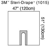 Bx/10 Steri-Drape U-Drape 120cm X 130cm Adhesive Split 49cm X 16.5cm Clear Polyethylene Film Sterile