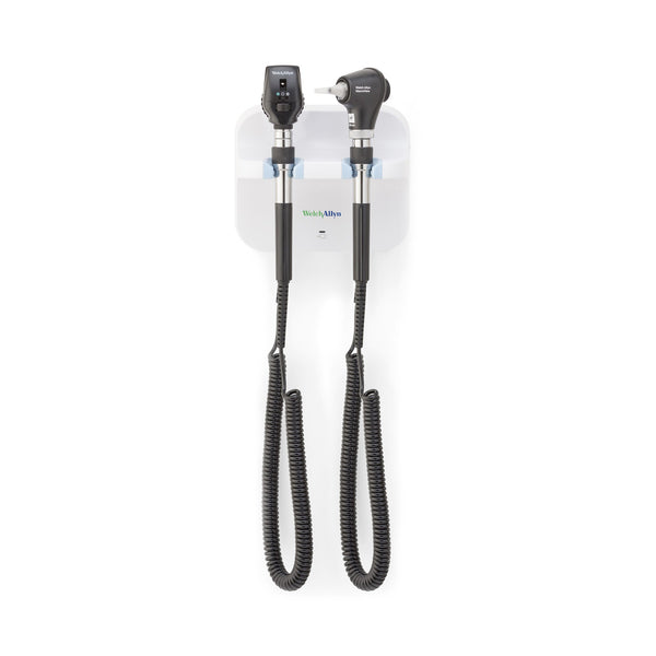 Welch Allyn Green Series 777 Integrated Diagnostic Wall System, With Coaxial LED Ophthalmoscope and MacroView Basic LED Otoscope