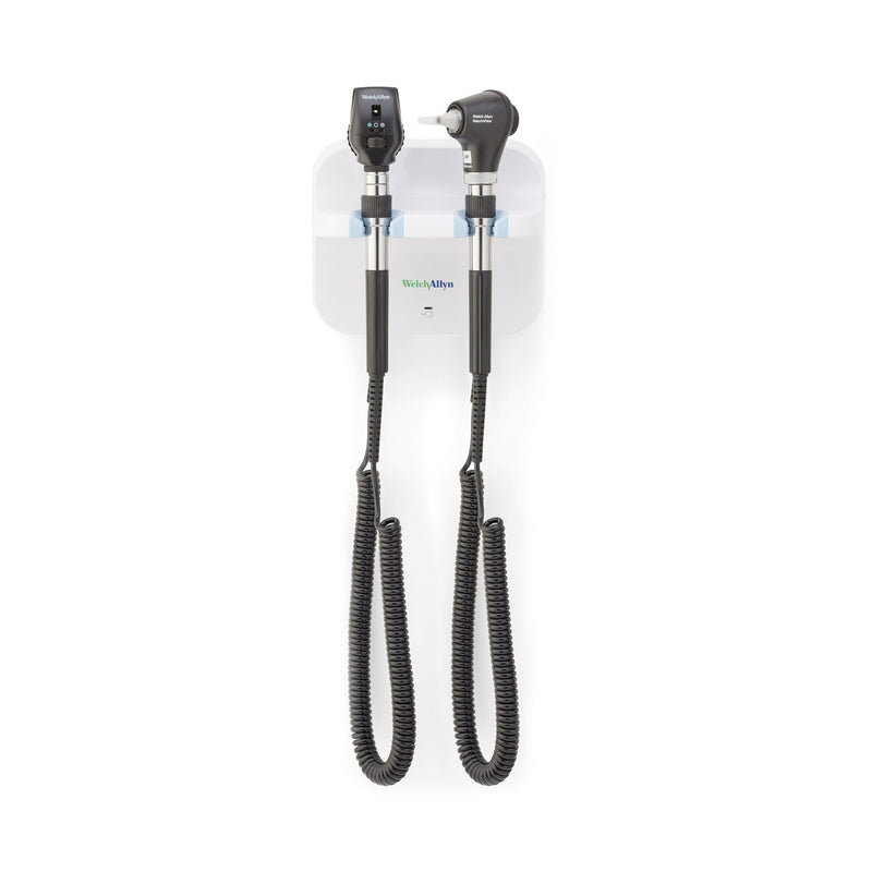 Welch Allyn Green Series 777 Integrated Diagnostic Wall System, With Coaxial LED Ophthalmoscope and MacroView Basic LED Otoscope