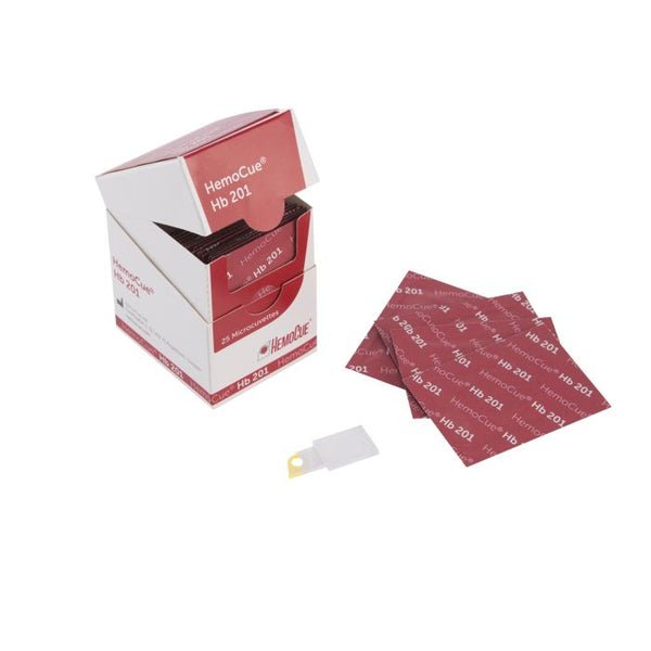 NDC HemoCue HB 201 Analyzer HemoGlobin Microcuvettes, 100/Pack