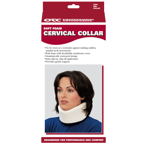 Ea/1 Otc 3" Soft Foam Cervical Collar Minimum Support Md (15.5-17.5") White Latex-Free