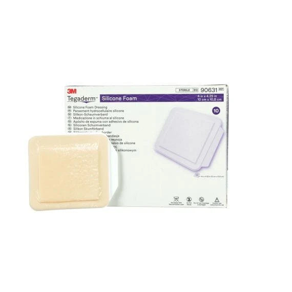 Bx/10 Tegaderm Silicone Foam Dressing Non-Bordered 10Cm X 10.8Cm