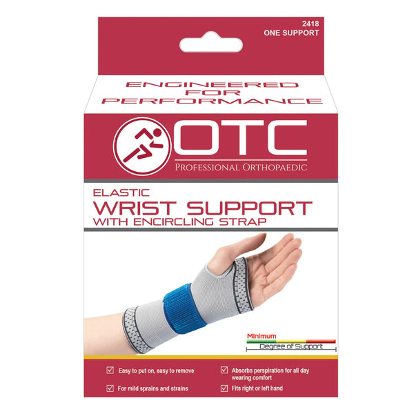 Ea/1 Otc Elastic Wrist Support W/ Compression Gel Insert, Right Side, Medium (6.75-7.5")