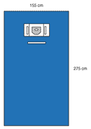 Bx/20 Steri-Drape Fabric Drapes Ophthalmic Procedural Sheet with 2 Pouches (Non-Returnable)
