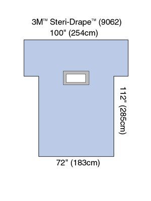 Bx/12 Steri Drape Laparotomy Laparoscopy 72 X 112In Arm Ext 101In