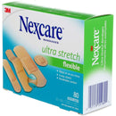 Pk/80 Nexcare Ultra Stretch Bandages Assorted Sizes Tan Elastic Diamond-Shaped Latex-Free