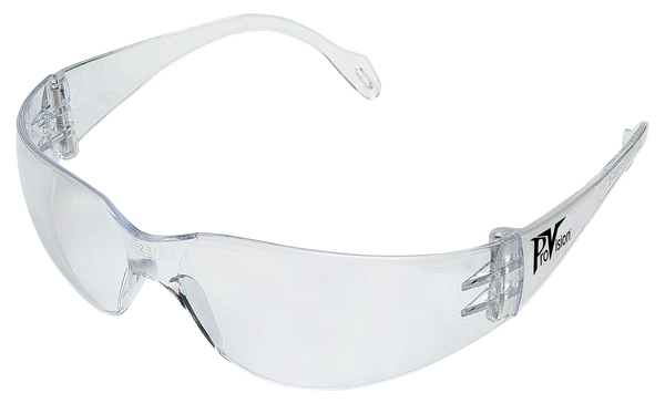 Ea/1 Eye Glass Protective Wrap-Around Frame W/ Clear Lens