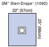 Bx/25 Drape Surgical Utility Adh Window W/Aperture 22 X 25In