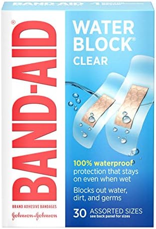 Bx/50 Waterproof Clear Bandages Asst