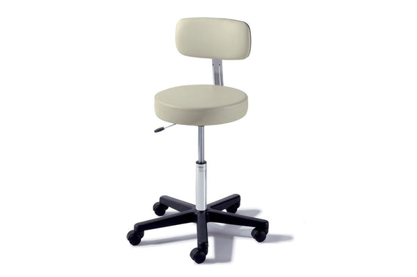 Ritter® 273 Air Lift Stool with Back, Obsidian (Black)