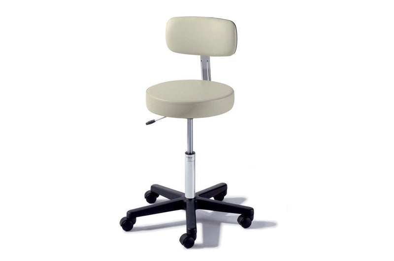 Ritter® 273 Air Lift Stool with Back, Obsidian (Black)