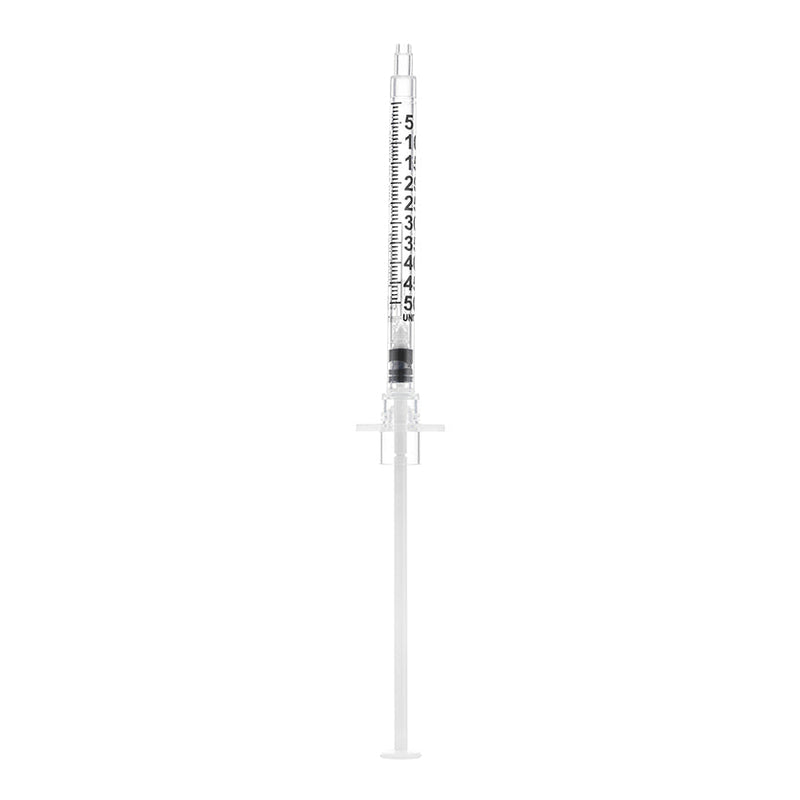 BX/100 - SOL-CARE 0.5ml Insulin Safety Syringe w/Fixed Needle 30G*8mm (U-100 Insulin Only)