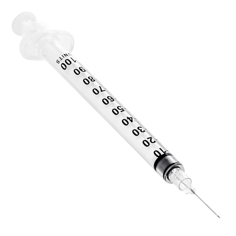 BX/100 - SOL-M 0.3ml Insulin Syringe w/Fixed Needle 30G*1/2 (U-100 Insulin Only)(PE Bag)