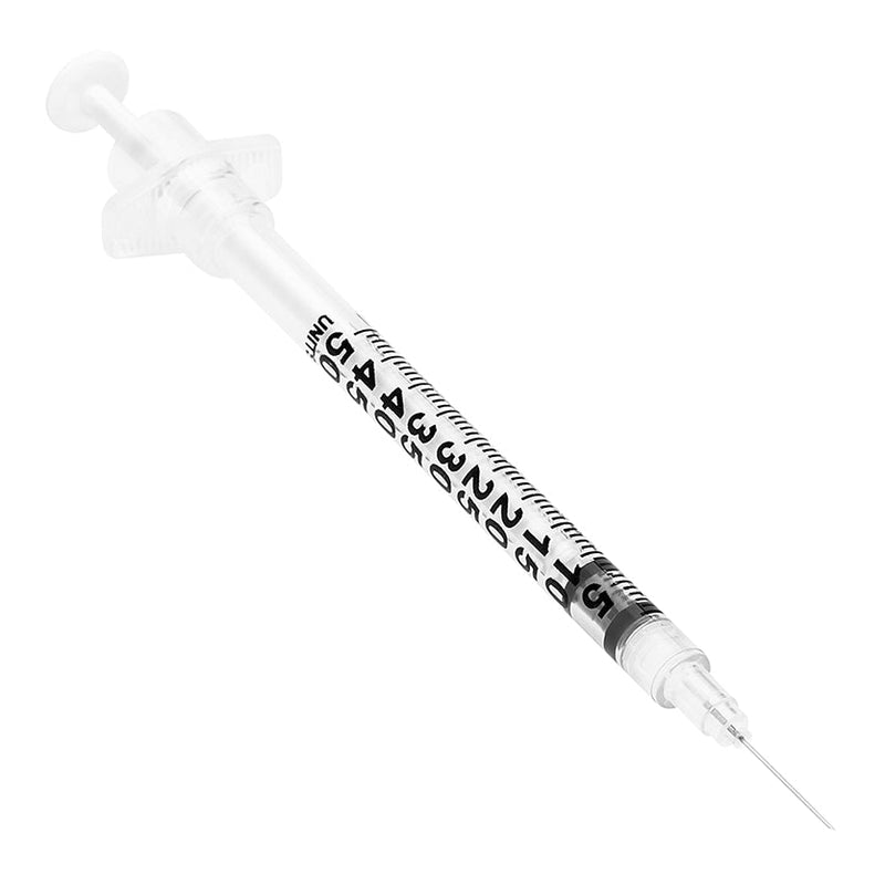 BX/100 - SOL-CARE 0.5ml Insulin Safety Syringe w/Fixed Needle 30G*8mm (U-100 Insulin Only)