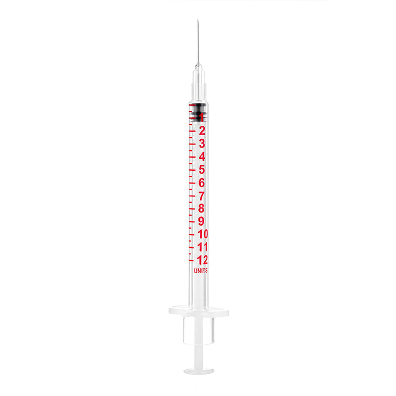 BX/100 - SOL-VET 0.3ml U-40 Insulin Syringe w/Fixed Needle 29G*1/2 (half unit markings)(PE Bag) (ANIMALS ONLY)