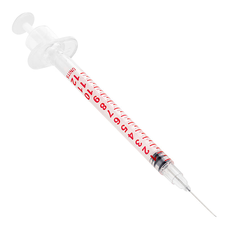 BX/100 - SOL-VET 0.3ml U-40 Insulin Syringe w/Fixed Needle 29G*1/2 (half unit markings)(PE Bag) (ANIMALS ONLY)