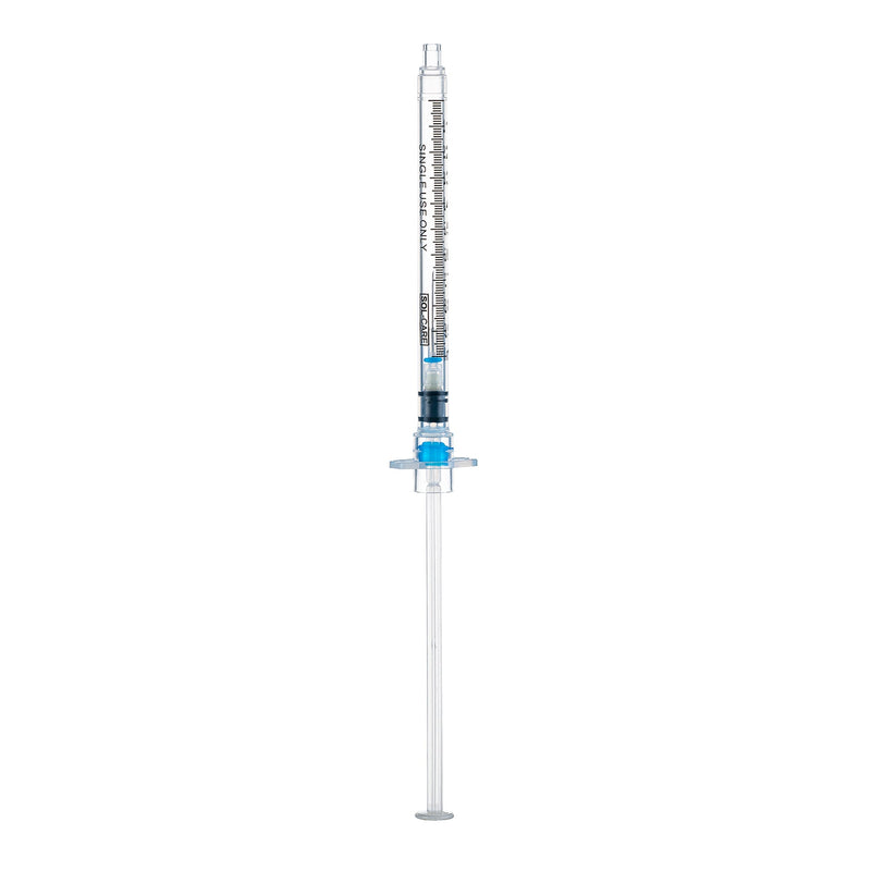 BX/100 - SOL-CARE 1ml TB Safety Syringe w/Fixed Needle 27G*1/2