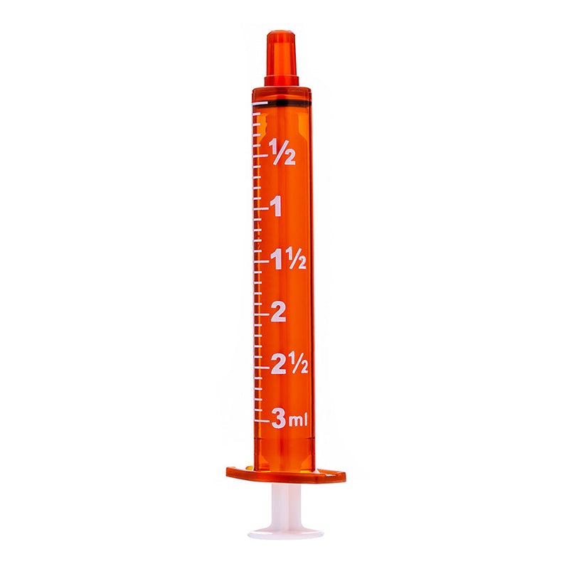 BX/100 - SOL-M 3ml Oral Dispensing Syringe Clear w/Tip Cap(Gasket type, bulk,non-sterile)