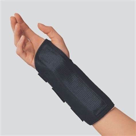 Ea/1 Otc Maximum 8" Wrist Splint Left W/ Removable Palmar Splint & Flexible Stays, Black Large (7.5 - 8.5")