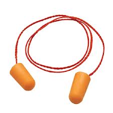 Bx/100Pr Ear Plug Polyurethane Foam Orange Corded Tapered Hypoallergenic