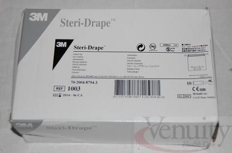 Bx/10 Steri-Drape Isolation Bag 49x49cm Sterile Transparent Polyethylene Film w/ Dual-Drawstring Clo