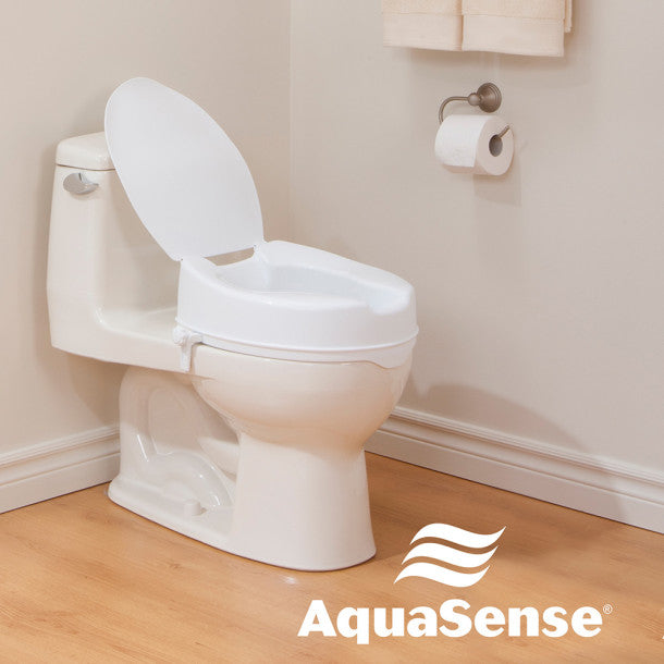 AquaSense Raised Toilet Seat with Lid