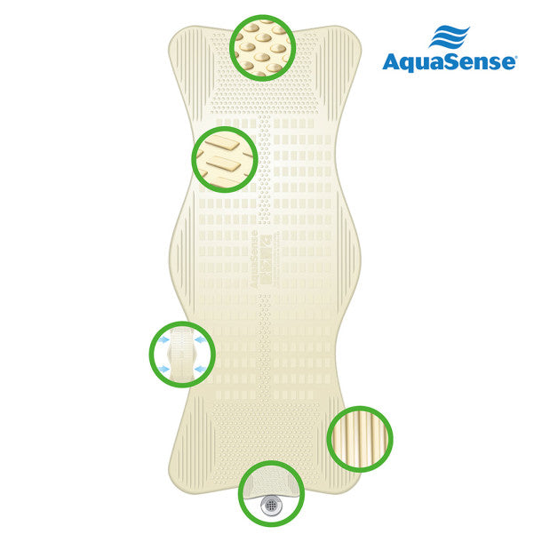 AquaSense Bath Mat, Contoured with Invigorating Massage Zones