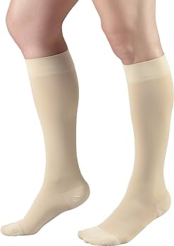 Ea/1 Truform Opaque 20-30Mmhg Ladies Thigh-High Closed-Toe Xl (23 1/2 - 32") Beige Compression Stocking Latex-Free