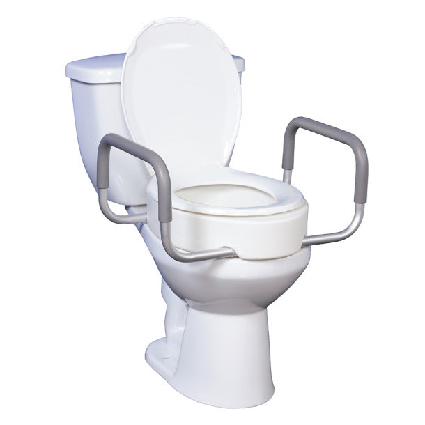 Premium Raised Toilet Seat with Removable Arms