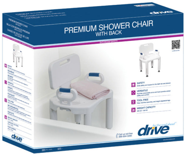 Premium Series Shower Chair with Back and Arms