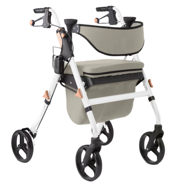 Empower Rollator Deluxe 8" Wheels White