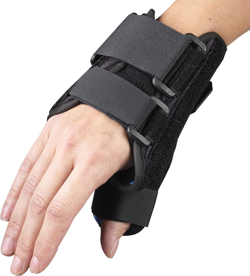 Ea/1 Otc Maximum 6" Wrist-Thumb Splint Left Hand Black Md (6 1/2 - 7 1/2") Removable Palmar Splint Youth & Petite Latex-Free