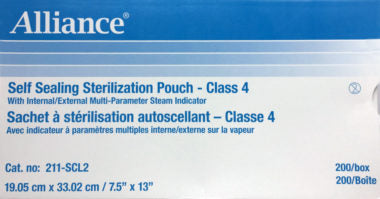 Bx/200 Sterilization Pouch 7 1/2" X 13" Class 4 Self-Sealing Multi-Parameter Indicator