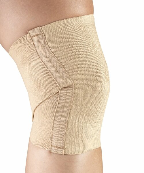 Ea/1 Champion Criss-Cross Knee Support W/ Spiral Stays 2Xl (22 - 24)" Beige Stretch Elastic W/ Reinforced Non-Roll Edges