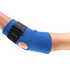 Ea/1 Champion Medium Neoprene Elbow Support W/ Encircling Strap Blue Md (9 3/4 - 11") 4-Way Stretch W/ Elbow Opening Latex-Free