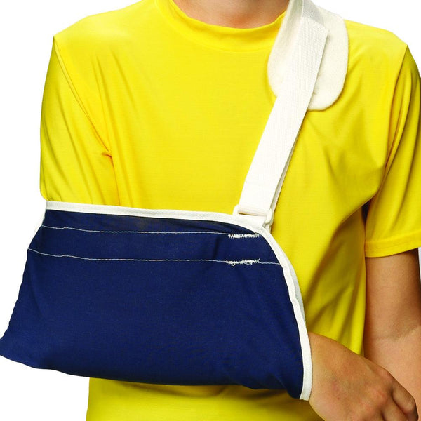 Ea/1 Kids Line Minimum Arm Sling Cradle-Style W/ Thumb Loop Infant (3 1/2-5 1/2") Navy Neoprene Reversible Latex-Free