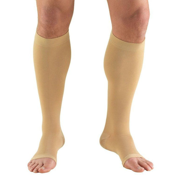 Pr/1 Truform Ladies Opaque 20-30Mmhg Small, Thigh-High Open-Toe Beige Compression Stocking Latex Free