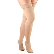 Pr/1 Truform Opaque 20-30Mmhg Ladies Knee-High Closed-Toe L (12 1/2-18") Compression Stocking Beige Latex-Free