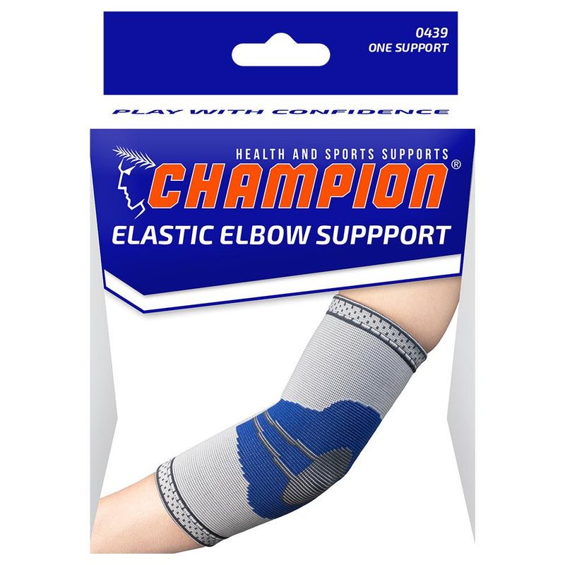 Ea/1 Champion Elastic Elbow Support, Light-Grey Large (11.5-12.5")