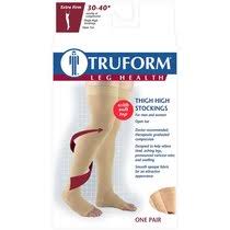 Pr/1 Truform Medical Leg Wear 20-30Mmhg Below-Knee Open-Toe Xlg (17 1/2 - 20") Beige Silicone Dot Top Compression Sock Latex-Free