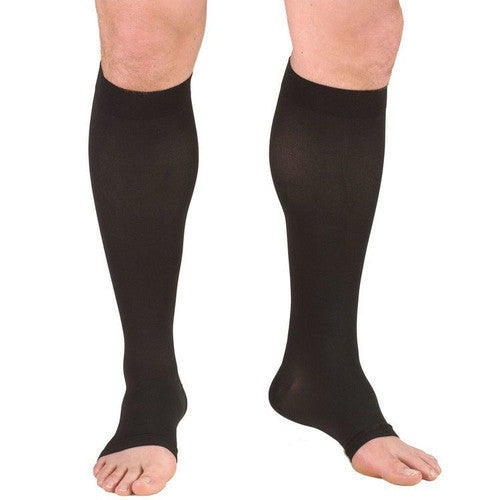 Pr/1 Truform Ladies Touch 15-20Mmhg Charcoal Herringbone Knee High Compression Socks Medium