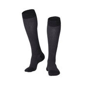 Pr/1 Truform Men'S Touch 20-30Mmhg Checkered Black Herringbone Compression Socks Large