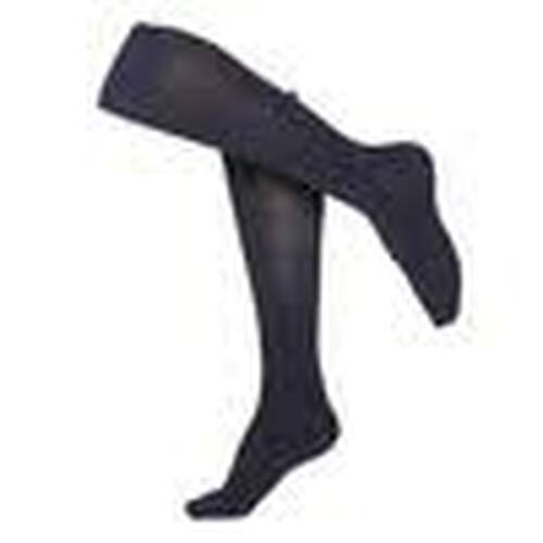 Pr/1 Truform Ladies' Touch 15-20Mmhg Knee-High Closed-Toe Large Black Ribbed Compression Sock